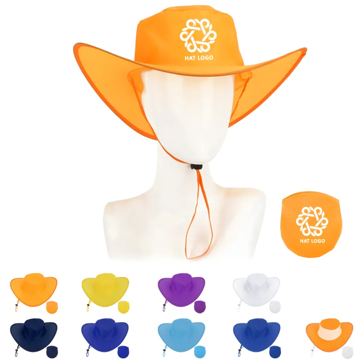 Custom Logo Waterproof Foldable Cowboy Hats