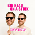 Face On A Stick Big Head Cutouts Fat Head Face sign Bachelorette Bachelor Bridal Groom Photo Party Prop Wedding Graduation Sporting Event